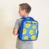 Vrolijke smileyregen Kinderrugzak - Blauw middel -sfeer2