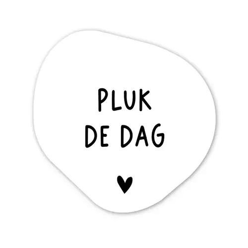 Spreuken - Quotes - Pluk de dag - Carpe diem Wandcirkel Organisch Forex 3mm klein -3d