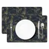 Abstract - Lijnen - Blauw - Goud Placemat vinyl groot 368 -zzsfeer2_Kitchenyeah-website