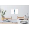 Zeester - Schelpen - Blauw Muursticker klein -eettafel
