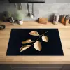 Bladeren - Tak - Goud - Luxe Inductie beschermer vinyl 3mm klein -sfeer5