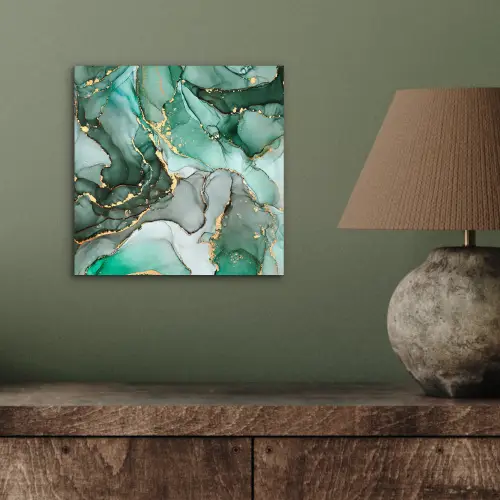 Goud - Marmer - Groen - Luxe - Marmerlook - Grijs aluminium wit klein -sfeer2