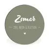 Quotes - Zomer, zon, wijn & kletsen - Tekst - Zomer Wandcirkel aluminium klein -3d