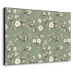 Botanisch - Vogels - Groen Textielframe zwart klein 947 -3d