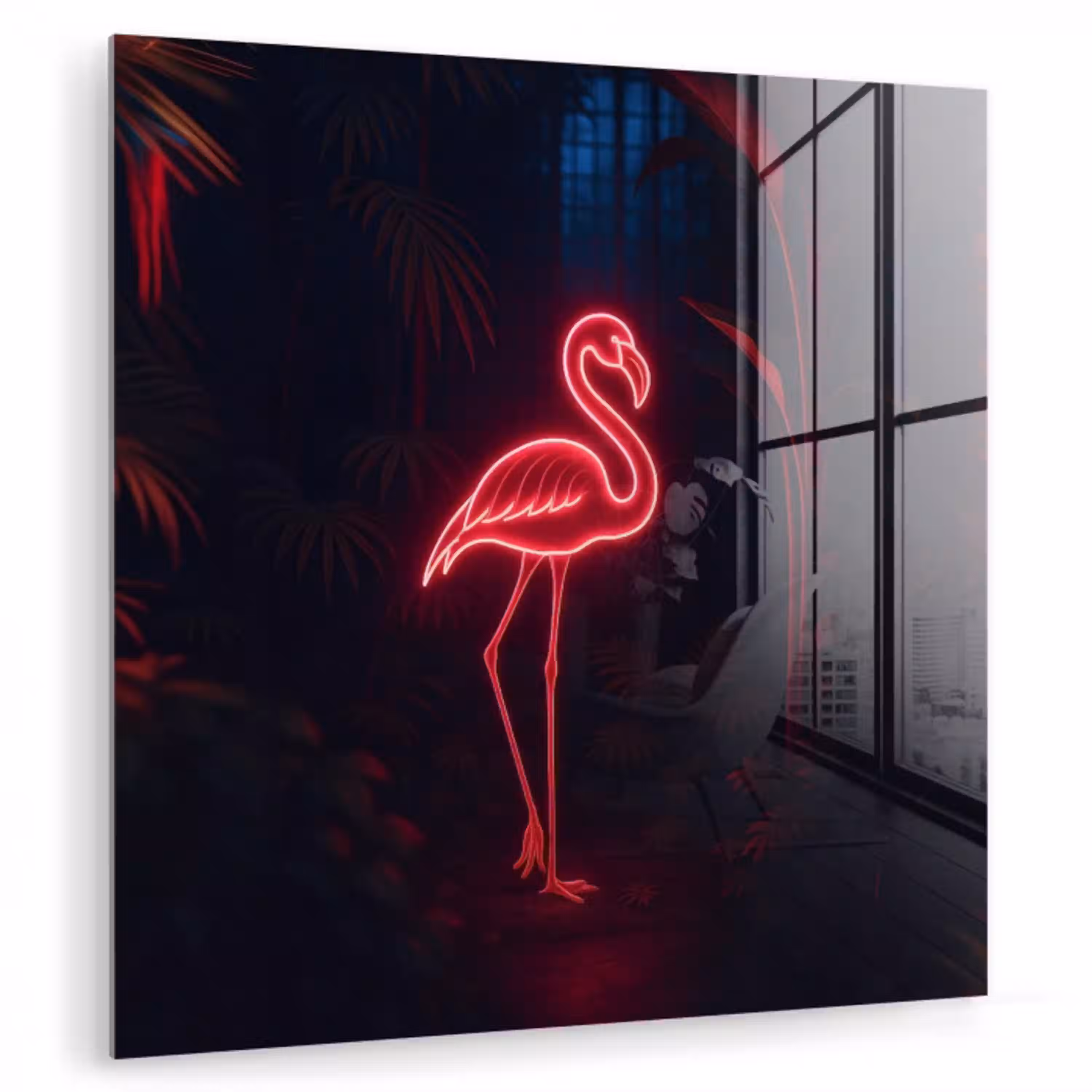 Flamingo - Roze - Neon - Licht plexiglas 5mm klein -zzzproduct_nieuw