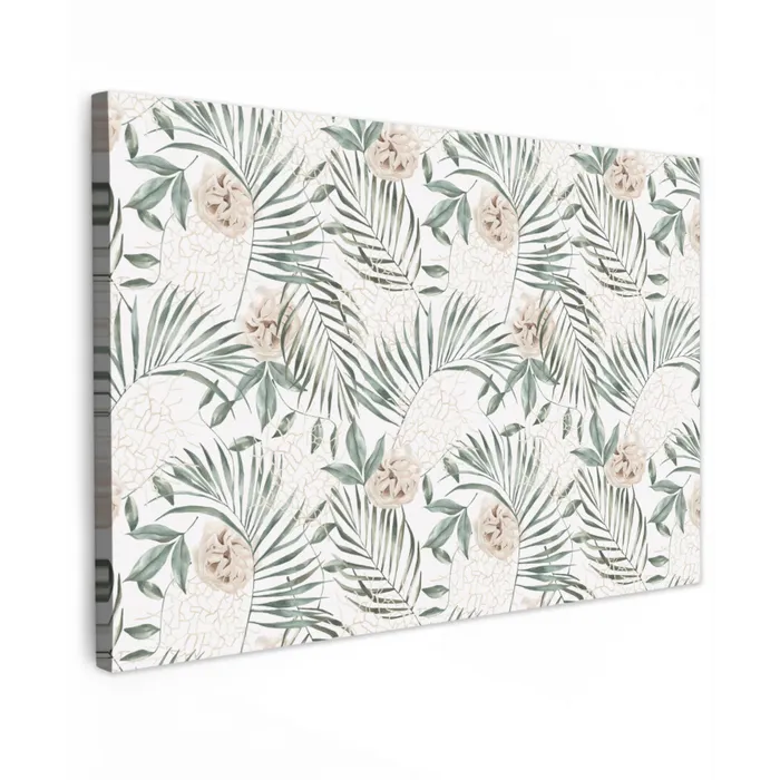 Monstera - Palmblad - Jungle - Tropisch Tuinposter op houten frame 2 cm dik klein -3d