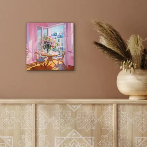 Pink - City - Bloemen aluminium wit klein -sfeer4