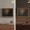 Bloemen - Takken - Boeket Light Box met batterij (Wandlamp) middel -sfeer3