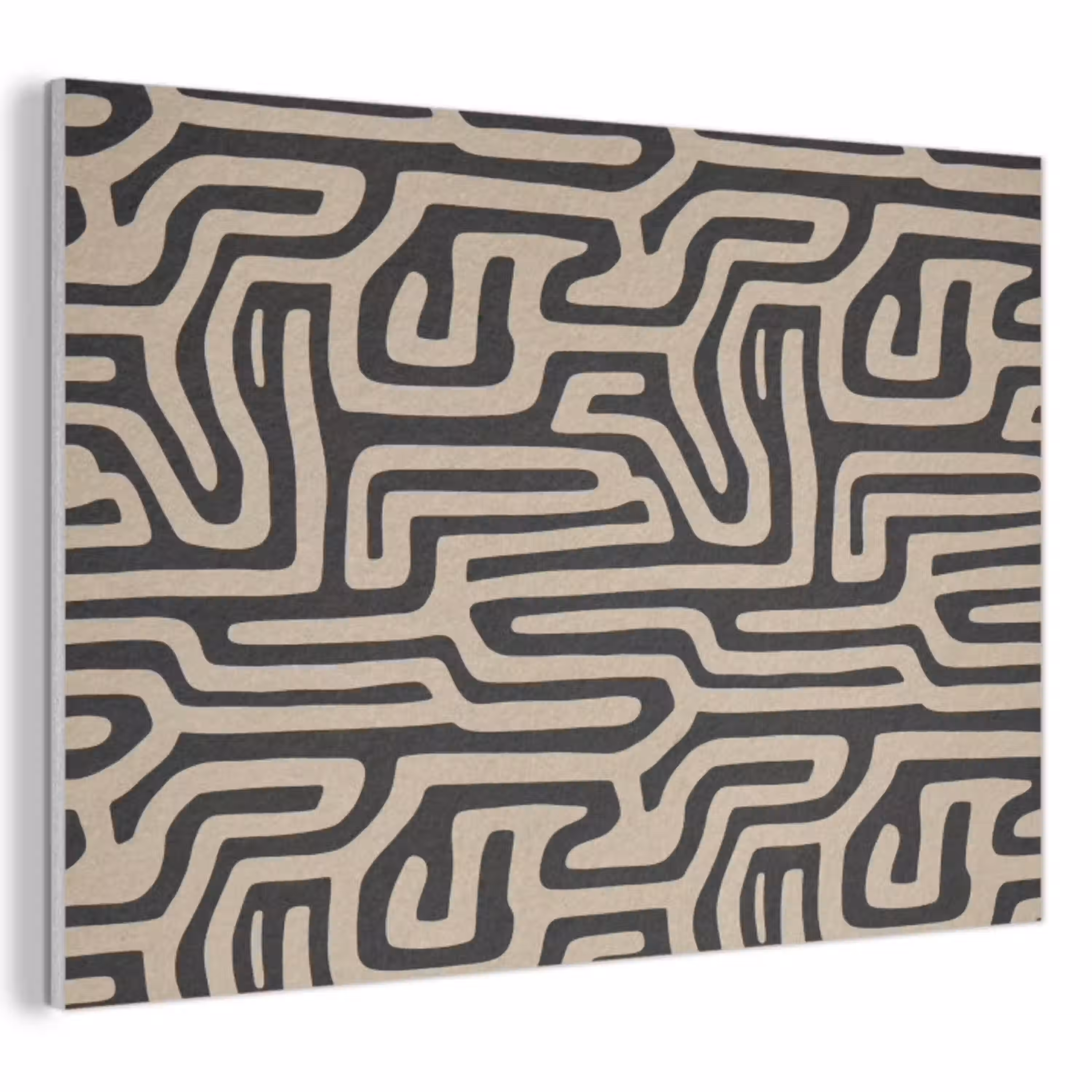 Grafisch - Lijnen - Zwart PET vilt klein 837 -3d