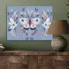 Vlinder - Vleugels - Stippen - Bloemen PET vilt klein -sfeer2