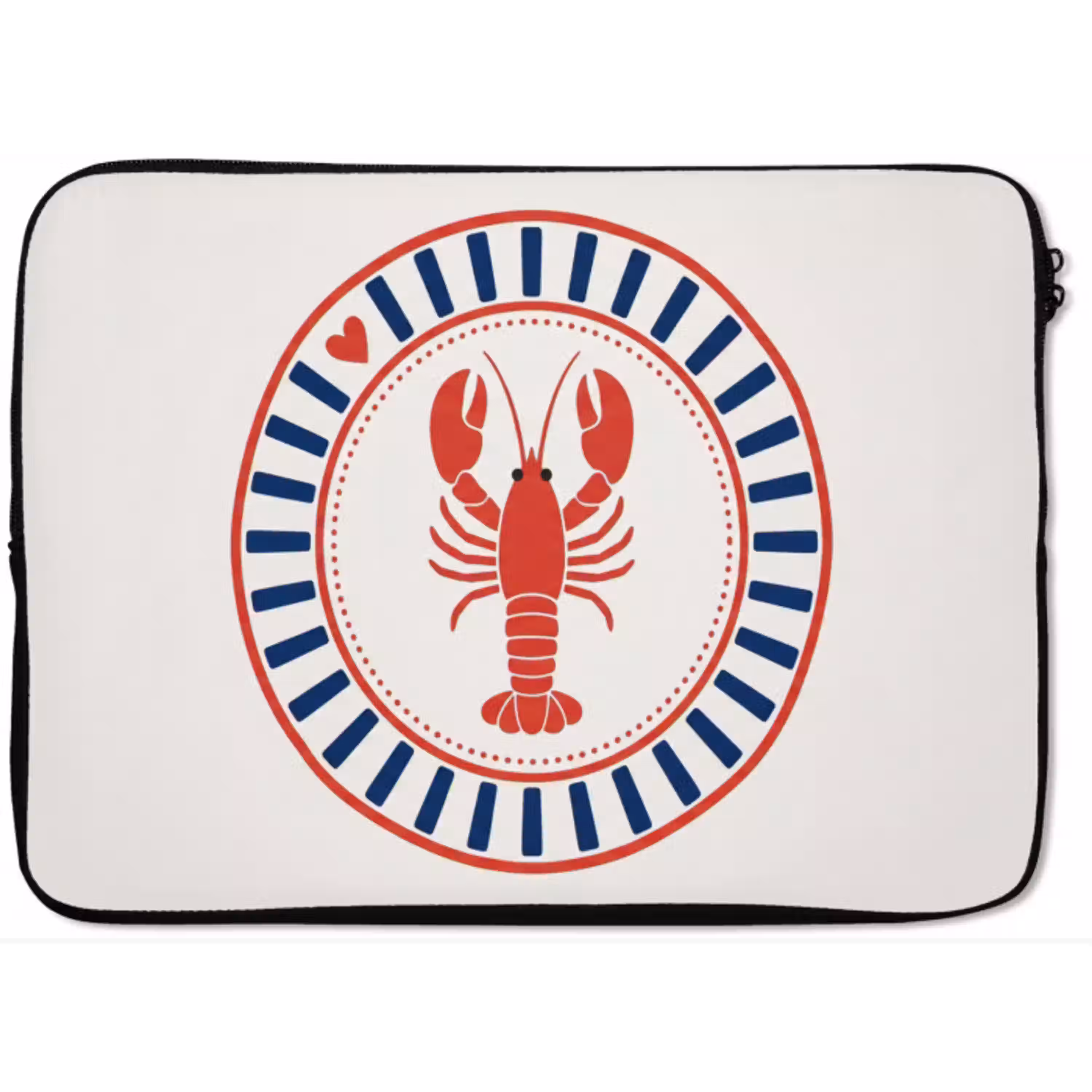 Zeeleven - Kreeft - Embleem - Grafisch - Rood laptophoes neopreen klein -zkaufland3dotto