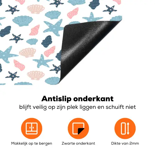 Klein - Oceaan - Rif - Multi Inductie beschermer vinyl 3mm klein 276 -zzzzzzz-td-onderkant