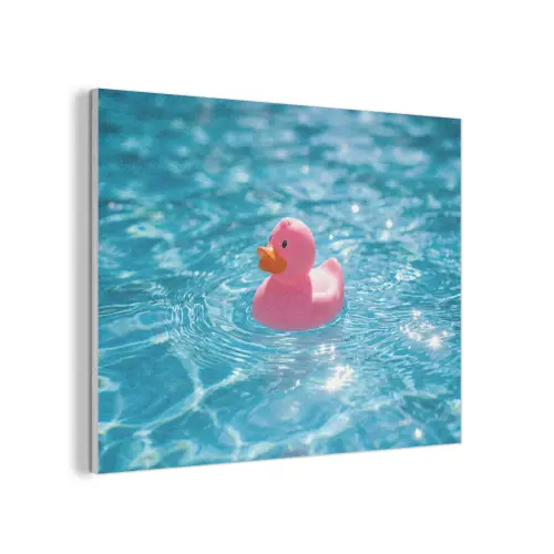 Badeend - Dobberend - Roze PET vilt klein -3d