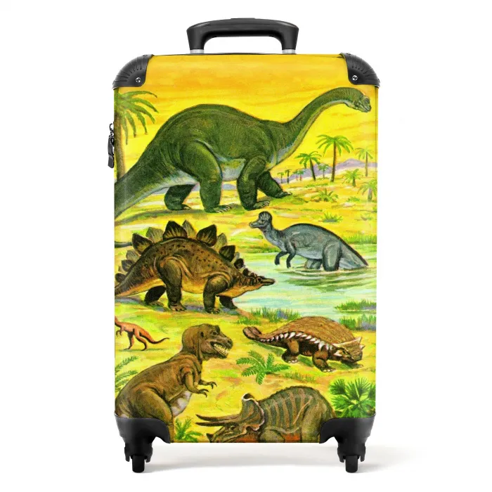 Dinosaurus in Dinosaurusland NBS - Handbagage koffer - Unisex middel -productfoto_recht