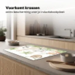 Dieren - Jungle - Pastel Inductie beschermer vinyl 3mm klein -sfeer1