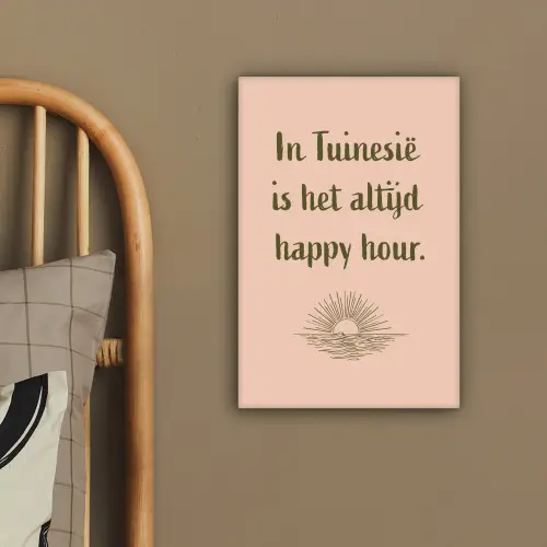 Tuin - Roze - Quote - Zon canvas 2cm klein -sfeer3