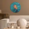 Portret - Klassiek - Blauw Akoestische PET Vilt - Rond klein -sfeer1