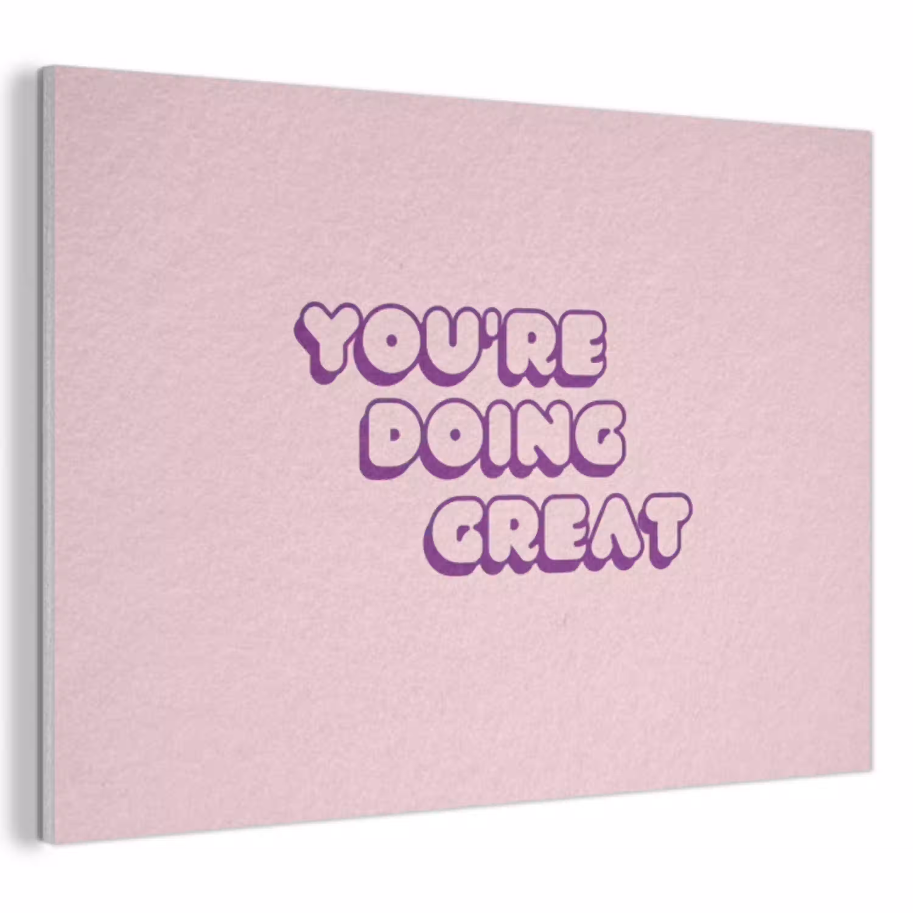 You're doing great - Roze - Bubble letters PET vilt klein -3d