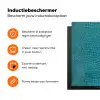 Krokodillenleertextuur - Blauw - Exotisch Inductie beschermer vinyl 3mm middel -zzzzzzz-td-ups