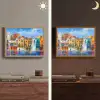 Architectuur - Kleurrijk - Kunst - Modern Light Box met batterij (Wandlamp) middel -sfeer3
