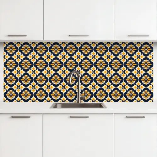 Patroon - Siertegel - Kleurrijk keuken achterwand 2 middel 871 -3d
