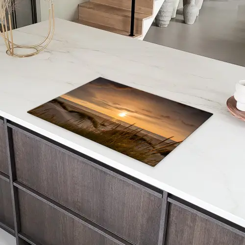 Duinzicht op Zonsondergang Inductie beschermer vinyl 3mm klein -sfeer8