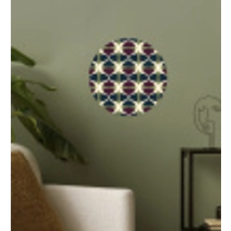 Abstract - Retro - Kleurrijk Wandcirkel behangsticker klein 186 -sfeer2