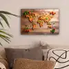 Wereldkaart - Pizza - Houten ondergrond canvas 2cm klein -sfeer1
