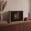 Bloemen - Boeket - Sierlijk Light Box met batterij (Wandlamp) middel -sfeer2