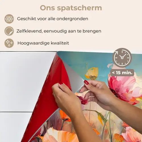 Bloemen - Watercolor - Kunst - Botanisch - Natuur keuken achterwand spatscherm klein -spatscherm_NL