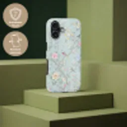 Vogel - Bloemen - Kleurrijk Toughcase MagSafe Apple iPhone 17 klein -USP_PrintM_DE