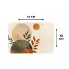 Vormen - Rond - Bladeren - Beige Placemat vinyl groot -specs