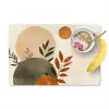 Vormen - Rond - Bladeren - Beige Placemat vinyl groot -zzzproduct_Kitchenyeah-website