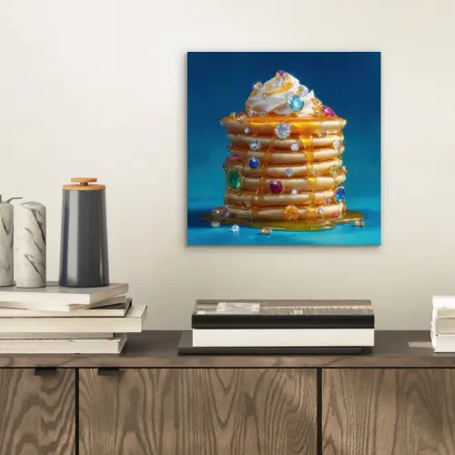 Pannenkoeken - Steentjes - Glitter - Slagroom aluminium wit klein -sfeer1