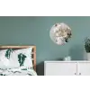 Lelies - Boekte - Wit - Meeldraden Wandcirkel aluminium klein -slaapkamer