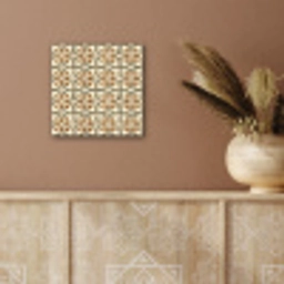 Siertegel - Patroon - Bruin aluminium wit klein 46 -sfeer4