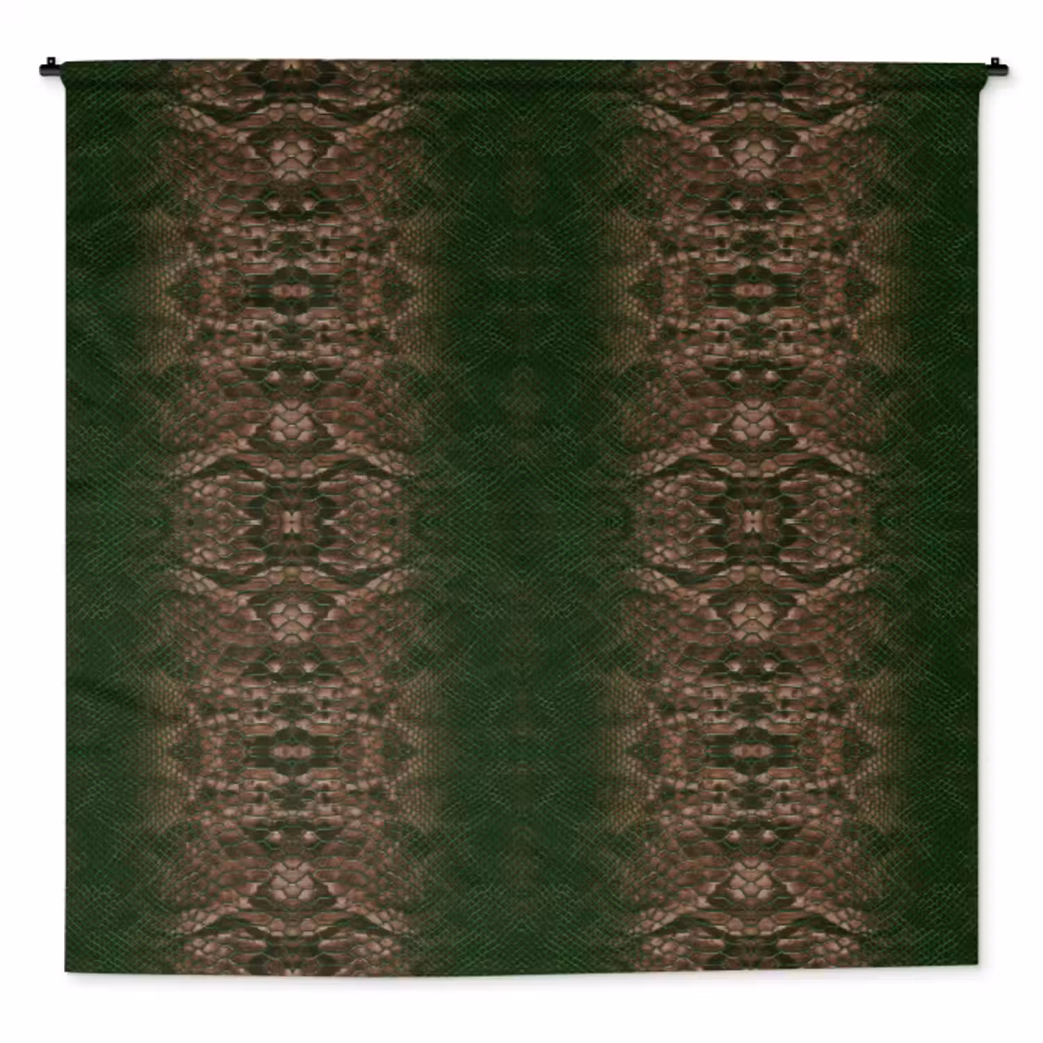 Wandkleed - Slang - Boa - Groen - Bruin