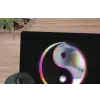 Yin-Yang - Cirkel - Regenboog muismat rubber klein -closeup