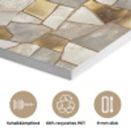 Mozaïek - Marmer - Goud PET vilt klein 837 -closeup_DE