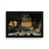 Stilleven met kazen - Schilderij van Floris Claesz. van Dijck fotolijst zwart zonder passe partout klein -3d