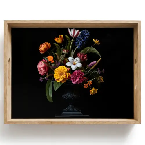 Lente - Bloemen - Klassiek - Vaas Dienblad Rechthoek middel -z3d_shopping
