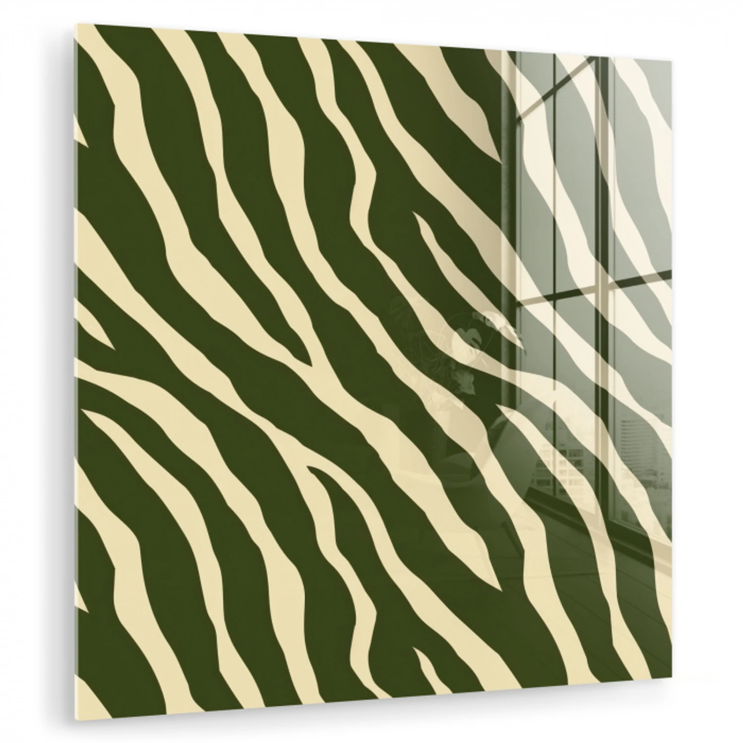 Zebra - Patroon - Groen plexiglas 5mm klein 11 -zzzproduct_nieuw