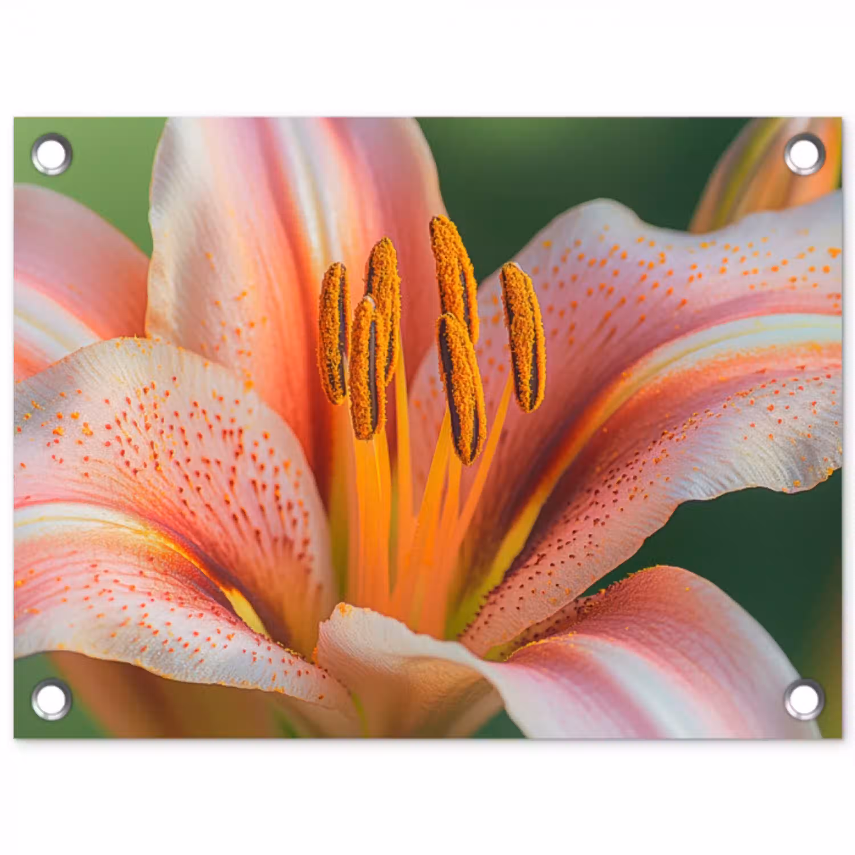 Lelie - Close up - Lichtroze tuinposter los doek klein -3d