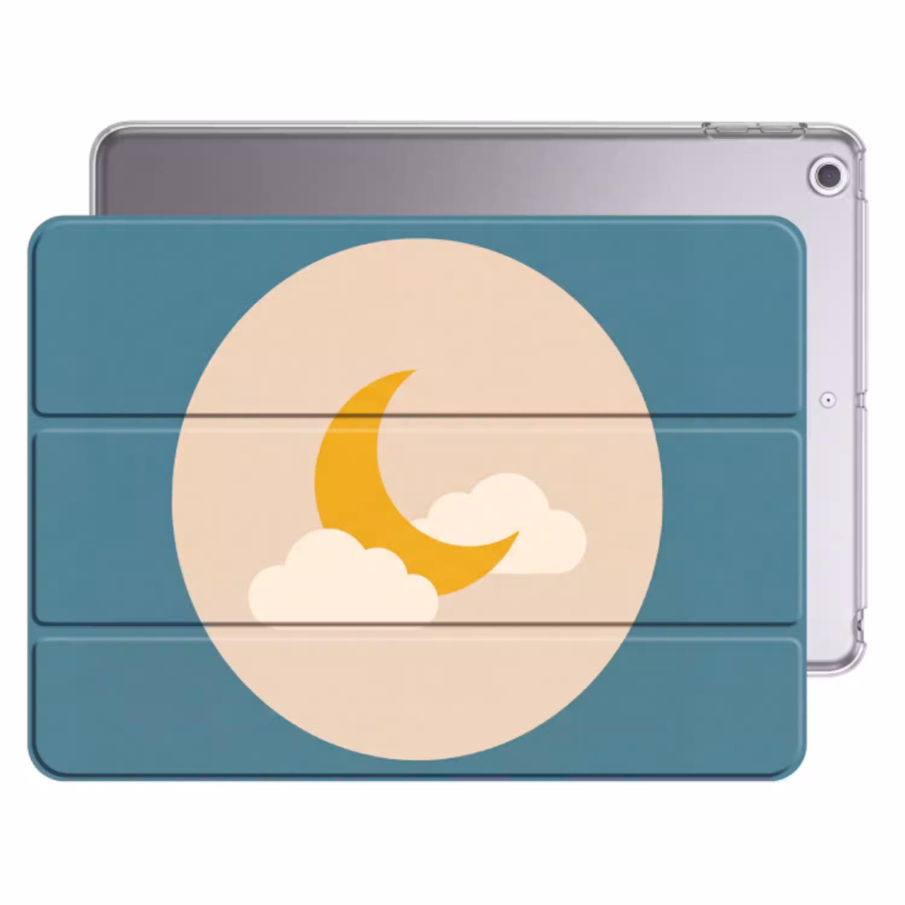 Maan - Wolken - Natuur - Abstract - Geel Apple iPad 2017 middel -threedimensional_3d_global