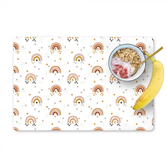 Sterrennachten en Regenbogen Placemat vinyl groot -zzzproduct_Kitchenyeah-website