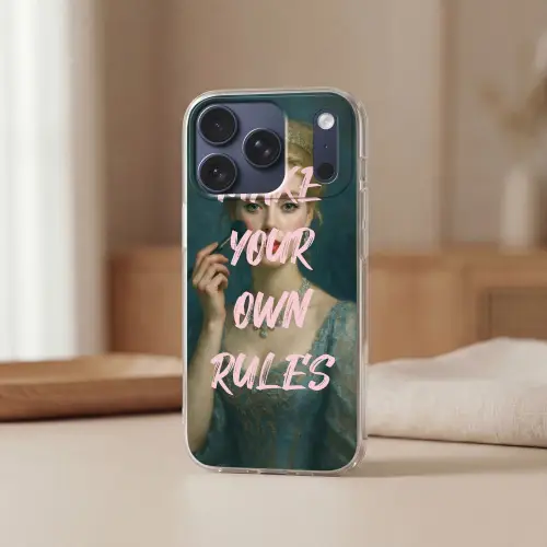 Klassiek - Sierlijk - Roze Telefoonhoesje iPhone 17 Pro klein -sfeer2