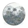 Jungle - Landschap - Blauw Wandcirkel aluminium klein -3d