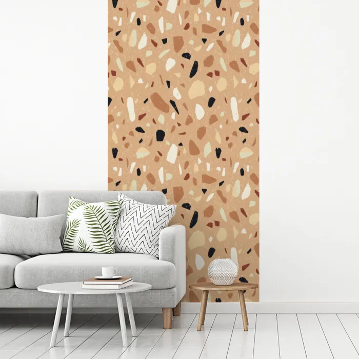 Terrazzo - Patroon - Kleurrijk - Oranje fotobehang vinyl groot 64 -woonkamer