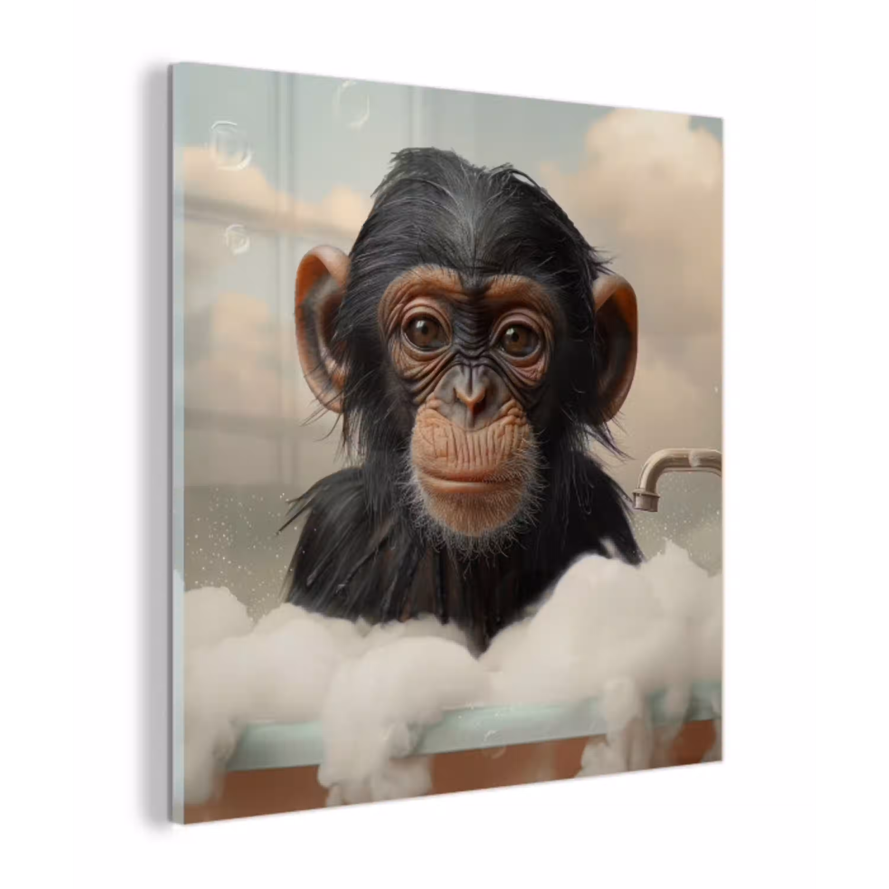 Aap - Dieren - Bad - Schuim plexiglas 5mm klein -z3d