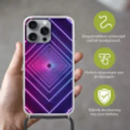 Driedimensionaal - Tunnel - Ruimte Hoesje iPhone 16 Pro Max met koord klein -sfeer2_NL